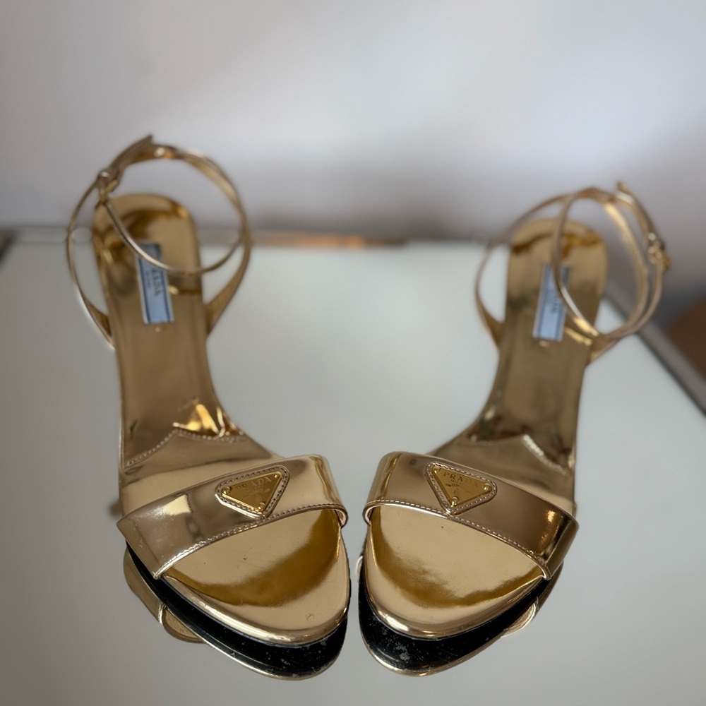 EUC Prada 100mm brushed-finish sandals $1,290 39.5 - Picture 11 of 14